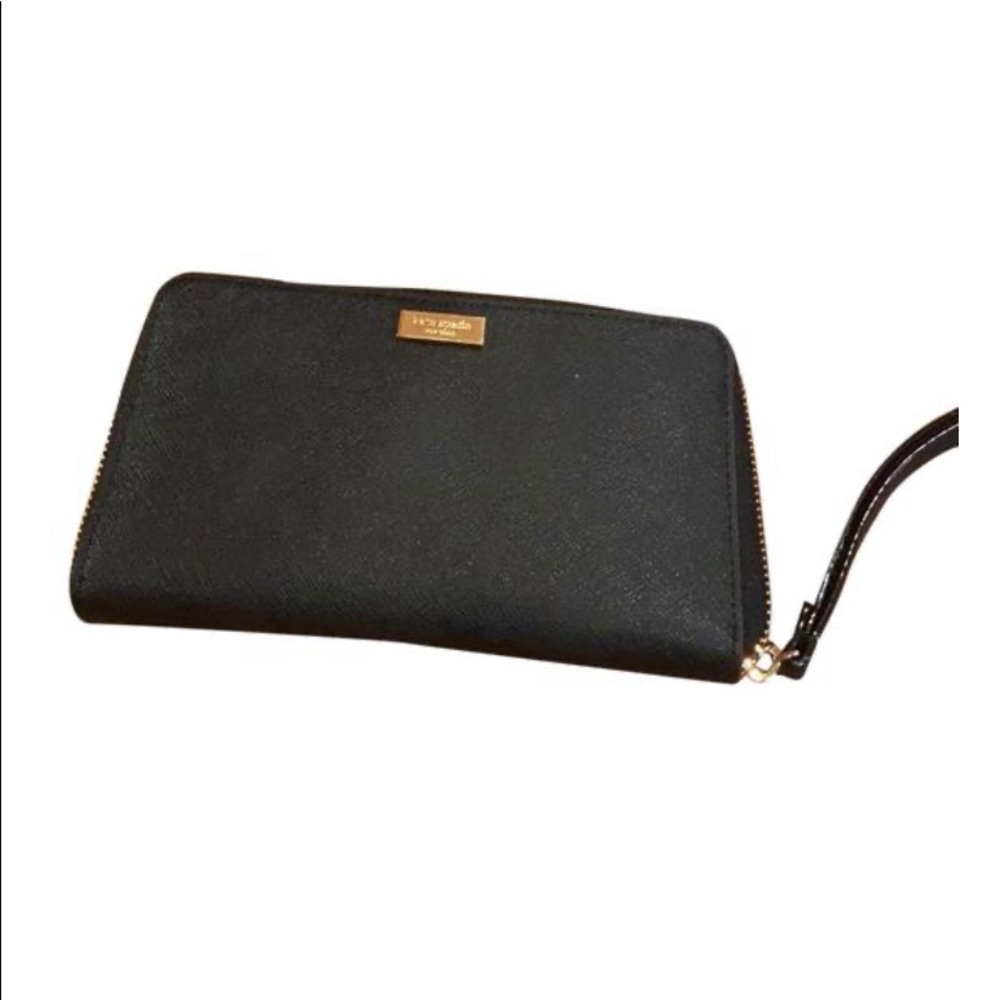 Kate Spade Black Leather Wristlet